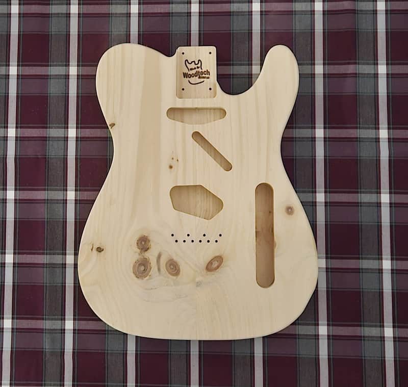 Woodtech Routing - 2 pc Character Eastern White Pine Telecaster Body - Unfinished image 1