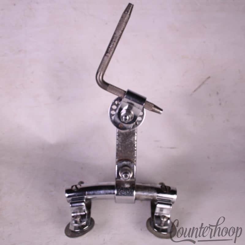 Ludwig Bass Drum Rail Tom Mount 4hole L-Arm Super Classic Vintage 60s Chrome USA image 1