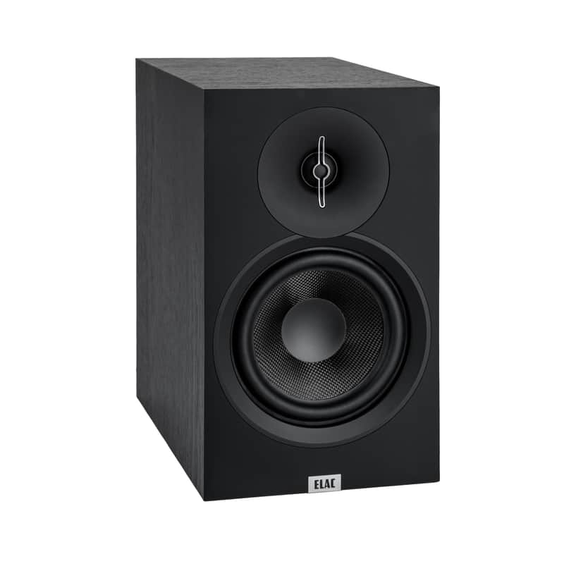ELAC Debut 3.0 DB63-BK Bookshelf Speakers, Black Ash (Pair) - 1” Aluminum Dome Tweeter & 6.5” Aramid Fiber Woofer - 2-Way Bass Reflex - 42Hz to 38KHz Response image 1