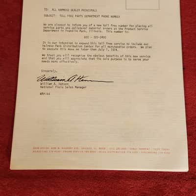 Lot of Vintage 1970s Hammond/Leslie Service Manuals and Price Lists image 2