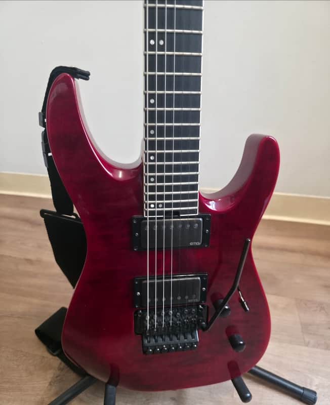 Jackson DK7Q Pro Dinky Transparent Red 2014 EMGs image 1