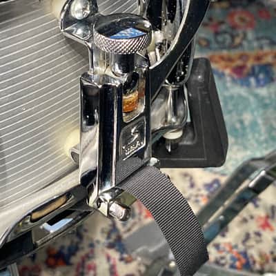 Slingerland - 5x14" No. 140, 10-Lug Aluminum Snare Drum with Rapid Strainer 1970s - Ribbed Aluminum. Engraved Hoops! image 8