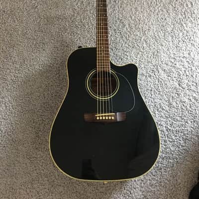 Immagine Fender La Brea California Series Black Rare Vintage Acoustic Electric Guitar - 1