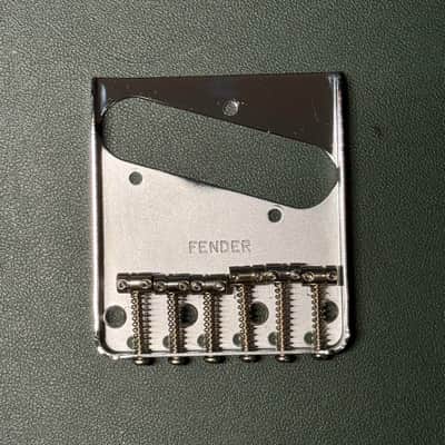 Fender Vintage-Style 6-Saddle Telecaster Bridge Assembly Chrome imagen 3