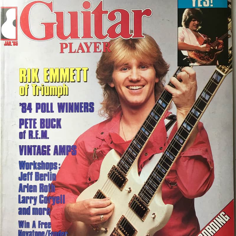 Guitar Player Magazine January 1985 Rik Emmett from Triumph is on the cover image 1