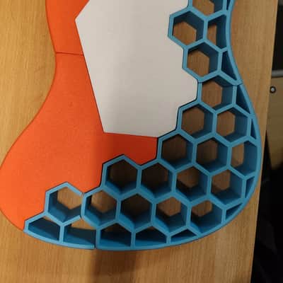 3D Printed Guitar Body with a Glowing Effect. image 5
