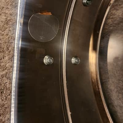 Ludwig LM411 Super-Sensitive (changed over to P85)6.5x14" 10-Lug Aluminum Snare Drum 1980's- Chrome-Plated image 2