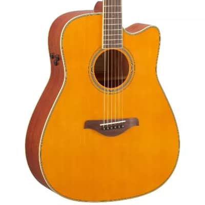 Yamaha FG-C-TA TransAcoustic Cutaway Acoustic-Electric Guitar - Vintage Tint image 8