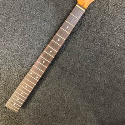 Roasted Maple Guitar neck, fits tele,  9.5 radius Rosewood , Bone nut, Nitro Finish, 22 fret image 2