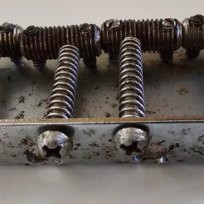 Original Fender Precision Bass Bridge 1959 - Chrome image 5