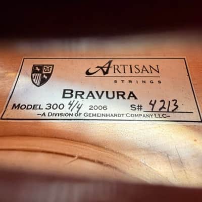 Artisan Strings Bravura Model 300 4/4 2006 SN:4213 image 2