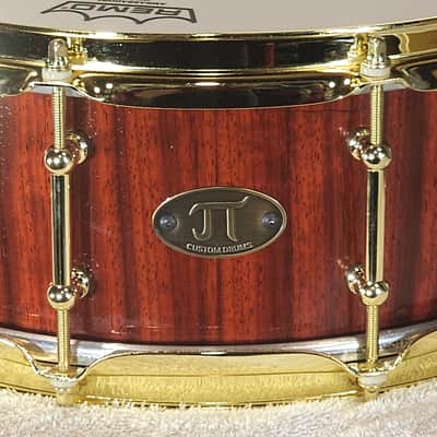JT Custom Drums 14x5.5" Solid Padauk Stave Snare 2022 Natural image 6