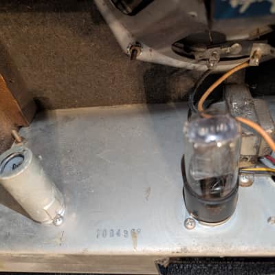 1968 Fender Champ-Amp AA764 "Drip Edge" Silverface Vintage Tube Amplifier – Original Transformer, Original Speaker, Original Fender Cover (From Corona) image 15