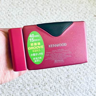 KENWOOD CP-K5 Walkman Cassette Player, Excellent Rare Pink Red ! For Display or Repair ! image 3