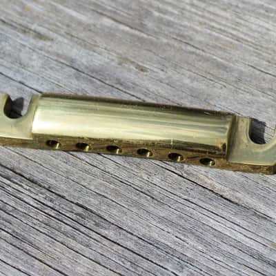 Vintage 1970's Mighty Mite Tailpiece Brass Les Paul ES SG Stop Tail image 1
