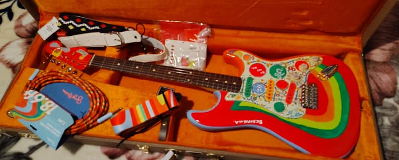 Fender Artist Series George Harrison Rocky Stratocaster 2022 - Sonic Blue / Custom Art