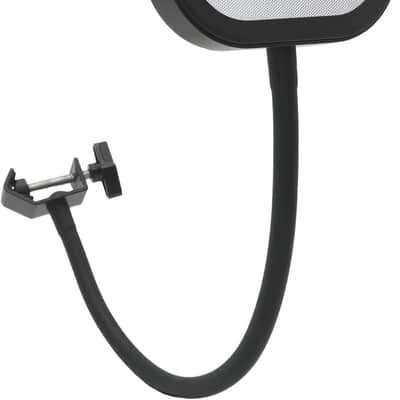 Interchangeable Microphone Pop Filter | Aluminum Gooseneck Mic Shield | Dual-Layer Metal, Mesh & Acoustic Foam WindScreen Mic for Studio Recording, Podcasting, 360° Vocal (Metal Pop Filter) image 1