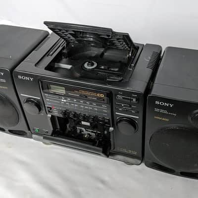 Vintage 90's Sony CFD-510 CD Radio Cassette Mega Bass Speaker Boombox w/ Detach Speakers image 9