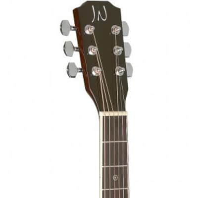 JN Guitars BES-A TRB Bessie Series Acoustic Auditorium, Solid Spruce Top, Trans Red image 3
