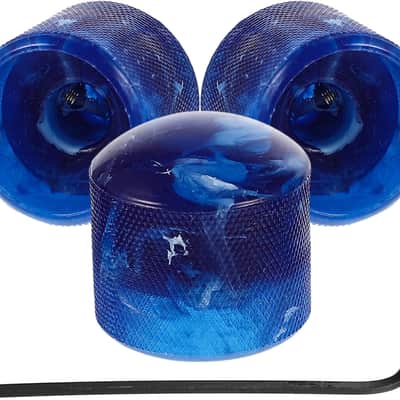 Guitar Knobs 3Pcs Guitar Rotary Knob, Electric Guitar Potentiometer Control Knobs, 1 Set Plastic Guitar Volume Tone Knobs with Wrench (Blue) Electric Guitar Tuner image 1