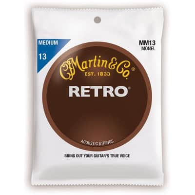 Martin MM13 Retro Monel Acoustic Guitar Strings Medium 13-56 image 1