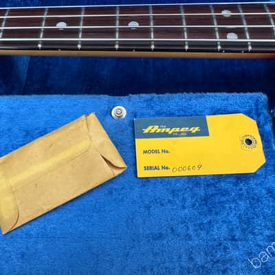 Immagine 1967 Ampeg AEB-1 - Electric Scroll Bass - Black/Red Sunburst - #609 of 750 - OHSC - 17