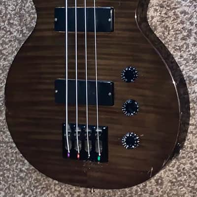 Epiphone Les Paul Special Bass Trans black Flame top electric guitar image 3