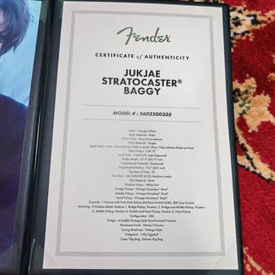 *NEW IN BOX* 2026 Fender Japan Artist Series, Limited Edition JUKJAE Stratocaster Baggy Olympic White, Fender Flagship Tokyo Store Exclusivity 🔥 image 4
