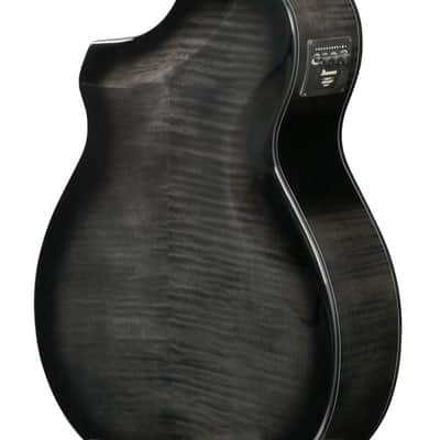 Ibanez AEWC400 Acoustic Electric Guitar - Transparent Black Sunburst High Gloss (AEWC400TKS) image 5