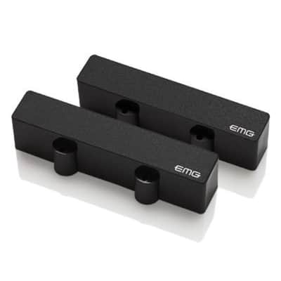 EMG J Active Bass Guitar Pickup Set, Black Bundle w/ 12x Guitar Picks, and Liquid Audio Polishing Cloth image 2