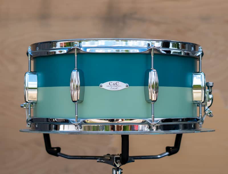 C&C 12th & Vine Snare Drum 2020 Circles for Change - Teal & Menta Green image 1