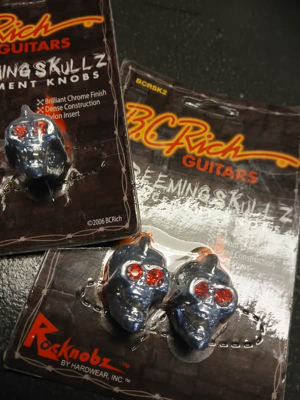 B.C. Rich Rockknobs Skreeming Skulls BCRSK2 2006 - Chrome image 1