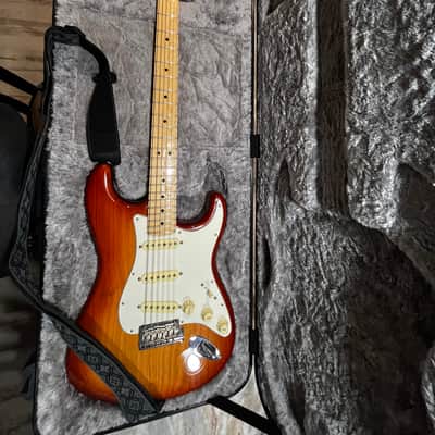 Fender American Professional Stratocaster with Maple Fretboard 2017 - 2019 Sienna Sunburst locking tuners image 7