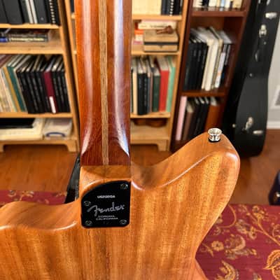 Fender American Acoustasonic Jazzmaster All-Mahogany, Ebony Fingerboard, Luthier Prepared image 9