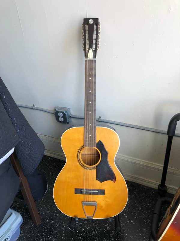 1970s Harmony Silvertone H1227 (Stella) 12-string guitar - high action image 1