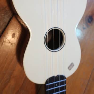 Vintage 1950s Maccaferri Islander Ukulele 4 String Uke Ukulele White Body Red MOP Pearliod image 2