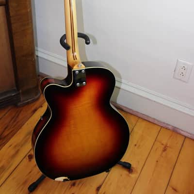 Wurlitzer 2 Pickup Jazz Guitar 1960'S Sunburst image 11