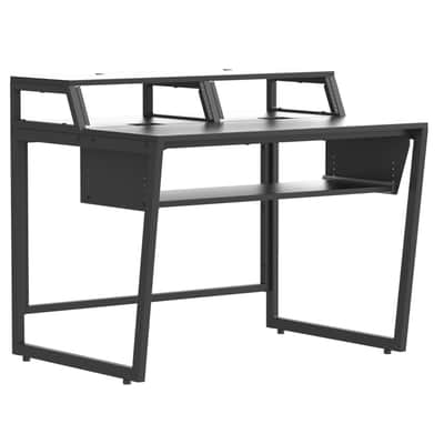 Wavebone Star Rover™ Studio Desk with Keyboard Tray - Black Finish image 8