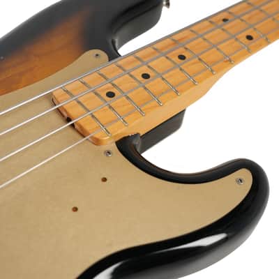 1982 Fender Japan Precision Bass '57 Reissue (PB57) - Two-Tone Sunburst - Gold Anodized Pickguard - Documented Studio Use by Max Martin & Marino Stoess image 16