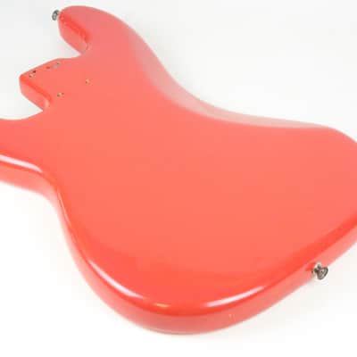 1961 Vintage Fender Precision Bass BODY Fiesta Red Re-Fin P-Bass USA 1960s Pre-CBS image 11