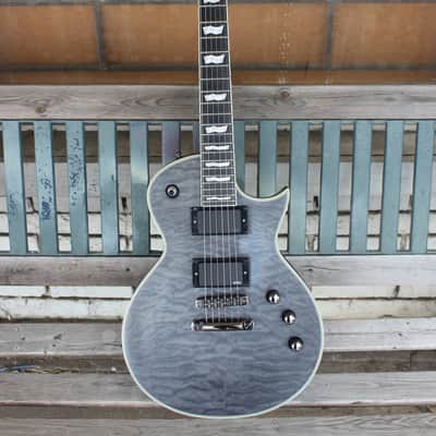 ESP LTD EC-401 QM 2017 - 2019 Neck Through (Satin See Thru Black) image 1