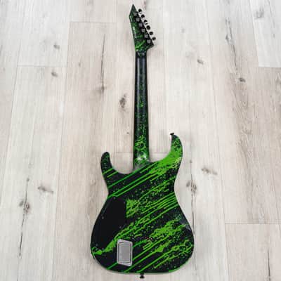 ESP USA Horizon-II Guitar, Ebony Fretboard, EMG 81X / 85X Pickups, Alien Blood Splatter image 6