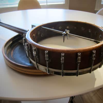 Gibson Tenor Banjo Model TB-1 Four String with Resonator Circa-1925-Dark Sunburst image 17