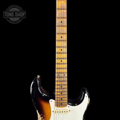 Fender Custom Shop Time Machine '57 Strat Heavy Relic Faded Aged 2 Color Sunburst w/case image 5