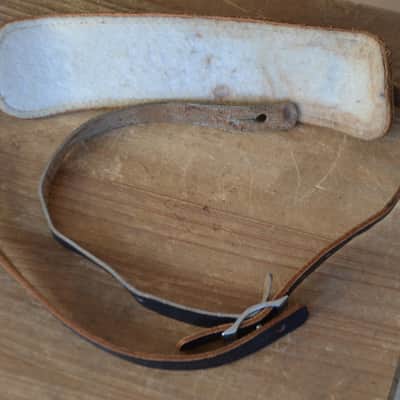 Fender Stratocaster Telecaster P / Jazz Bass mid 1960s real vintage leather strap * very rare pre Fender Logo Buckle/really hard to find! image 7
