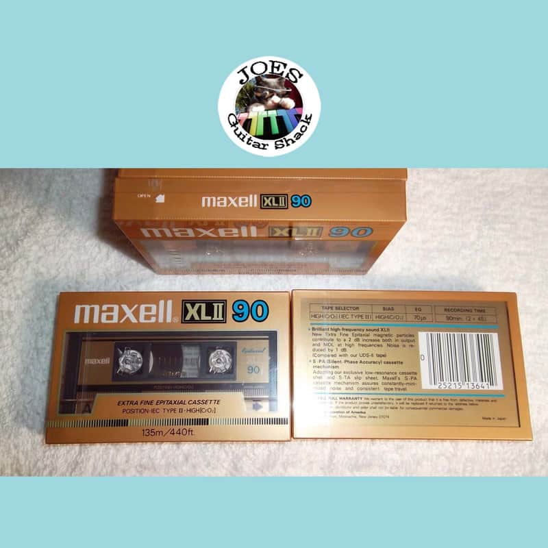 1-1985 Maxell XLII 90 Rare Gold Japan Type II CR02 High Position Cassette Tape 90 Mins New Sealed NOS - Will Combine Shipping! image 1