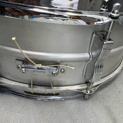 Vintage Ludwig Acrolite Aluminum Snare Drum 8 Lug 14x5” Blue Olive Badge 1976 76 Acrolite 1979 - Brushed Aluminum image 7