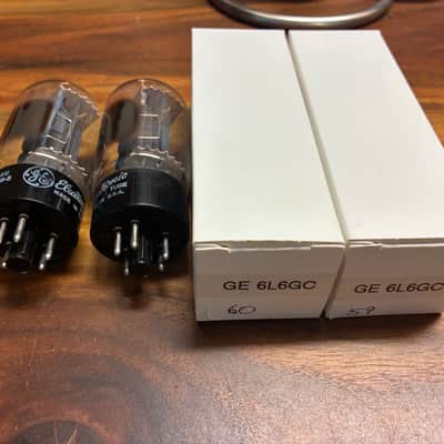 Matched Pair GE 6L6GC clear top tubes test NOS image 5