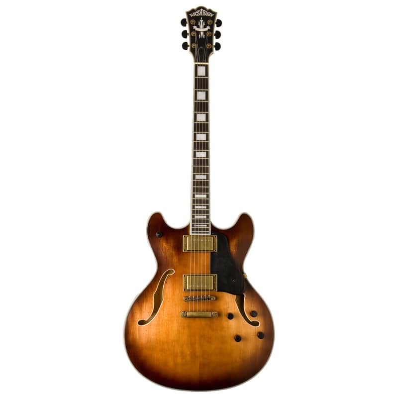 Washburn HB36K HB Series Hollowbody Vintage Matte Sunburst image 1