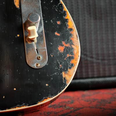 Fender Custom Shop Limited Edition Reverse '60s Tele Custom Heavy Relic Aged Black over 3 Tone Sunburst #R125883 image 13